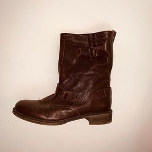 Brown Leather Upper Boots